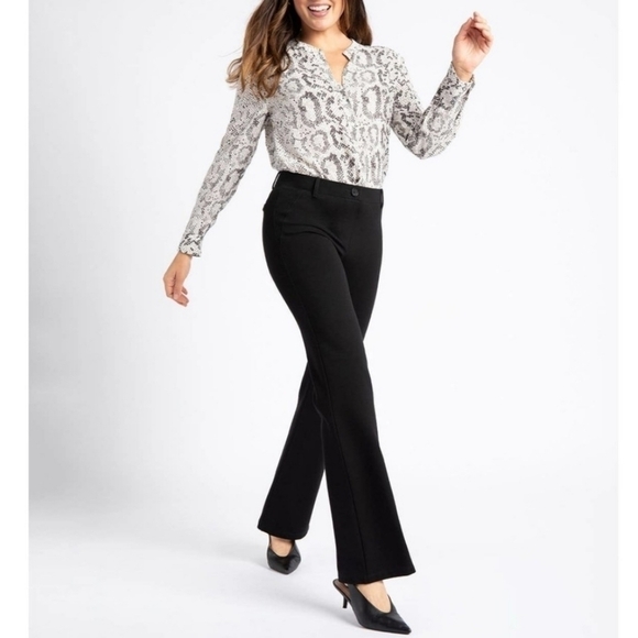 Betabrand Bootcut Dress Yoga Pants in black Size Medium Petite - Picture 1 of 14